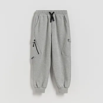 Chlapecké kalhoty Reserved - Tepláky oversized - světle šedá - 150FI-09M - 150FI-09M-116