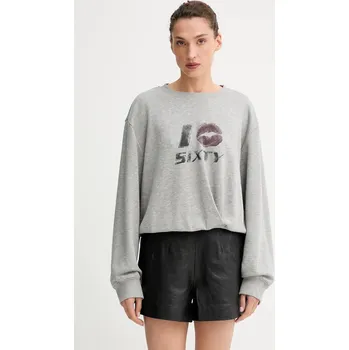 Dámská mikina Mikina s příměsí vlny Miss Sixty dámská, šedá barva, s potiskem, 6S3TJ59000 09X, vel. M