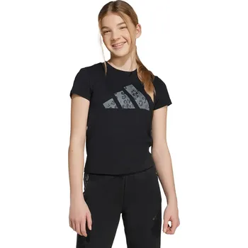 Chlapecké tričko Dětské bavlněné tričko adidas KC5448 černá 99X, vel. 140