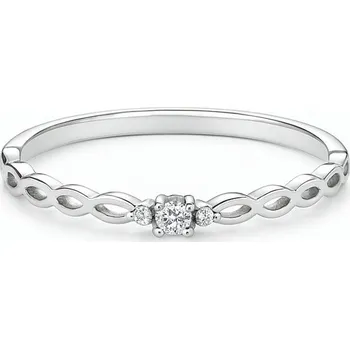 Prsten Zlatý 585/1000 prsten z bílého zlata s briliantem 186.9148 0,012ct