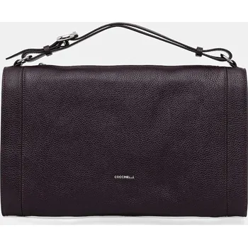 Kabelka Kožená kabelka Coccinelle ELINOR E1.TL5.12.02.01 fialová 49X, vel. ONE SIZE