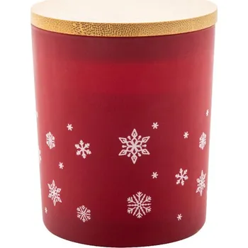 Svíčka Vánoční svíčka Jouluz, skořice - Červená
