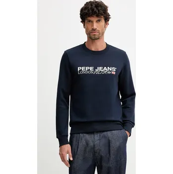 Pánská mikina Mikina Pepe Jeans pánská, tmavomodrá barva, s potiskem, PM5800029 59X, vel. L