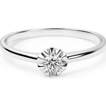 Prsten Zlatý 585/1000 prsten z bílého zlata s briliantem 386.2602 0,02ct