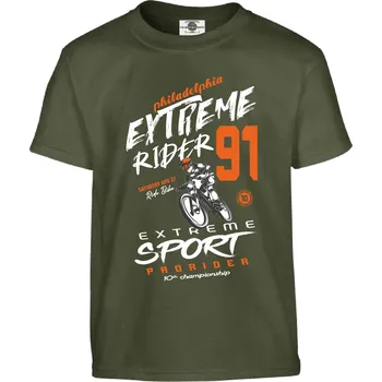 Pánské oblečení Tričko Extreme rider | 91 Druh: Dětské, Barva: Khaki, Velikost: 134-M
