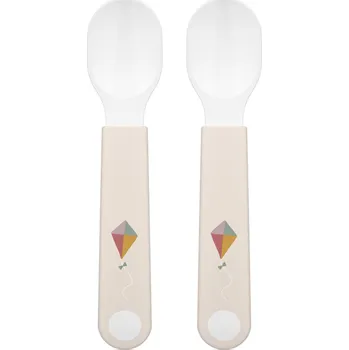 MEPAL MIO 2 ks. - sada lžiček pro děti na učení se jíst z plastu bez BPA, Sunshine & Rainbow