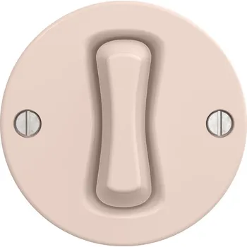 vypínač Kliklap - Retro jednopólový vypínač bez rámečku č. 1 starorůžová