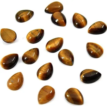 Materiál na výrobu šperku Tiger eye Kabošony kapka 14x10mm - 1Ks - 1Ks