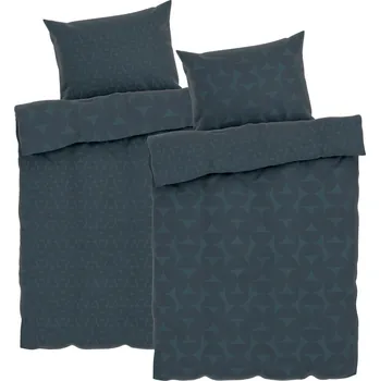 Povlečení LIVARNO home Sada ložního povlečení z mikrovláknitého saténu, 140 x 200 cm, 70 x 90 cm, petrolejová, 2dílná