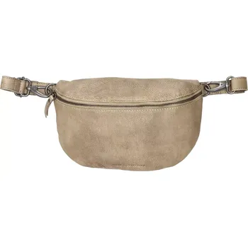 Ledvinka Béžová elegantní ledvinka z pravé kůže „Venitta“