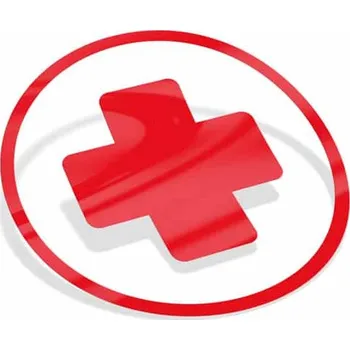 Samolepicí dekorace na vozidlo Samolepka Červený kříž - 5x5