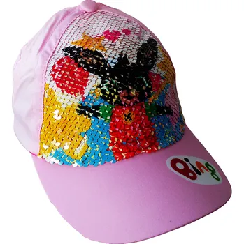 Kšiltovka Setino Kšiltovka ZAJÍČEK BING dívčí měnící flitry růžová světlá Barva: Růžová světlá, Velikosti: 54