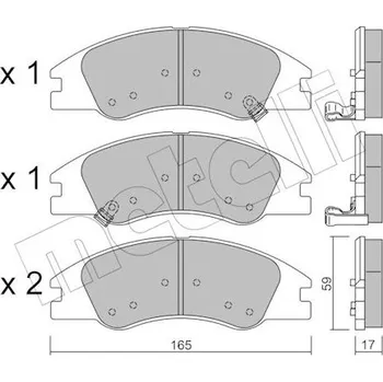 Brzdová destička Sada brzdových destiček, kotoučová brzda METELLI 22-0630-0