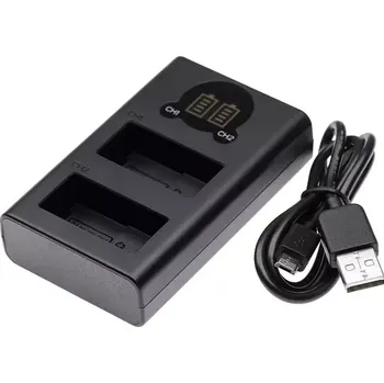 TopTechnology Nabíječka baterie Panasonic DMW-BLC12E - DUÁLNÍ, pro fotoaparáty dalších značek