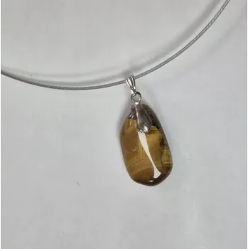 Náhrdelník Náhrdelník na lanku s polodrahokamem - tygří oko (do vyprodání zásob)