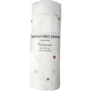 PREM Plena zavinovací 120x120 cm, tisk - karamelová srdíčka