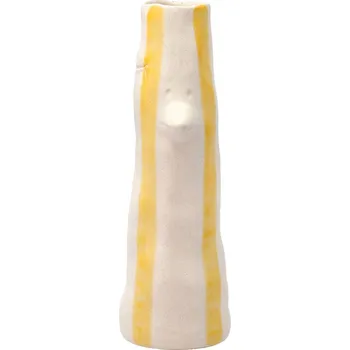 Váza VILLA COLLECTION STYLES 34 cm - dekorační váza ze skla s hubičkou, žlutá