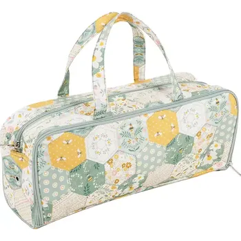 Organizér galanterie Taška na pletení a háčkování - Patchwork (Knitting Pin Bag with Pin Case Patchwork bee)