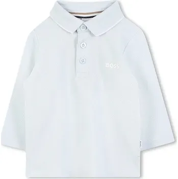 Dětská bavlněná polokošile BOSS J52449.74.81 modrá 50X, vel. 74