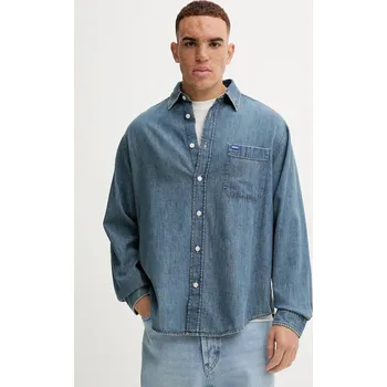 Pánská košile Džínová košile Hugo Blue Ebalto 50549842 fialová 54X, vel. L