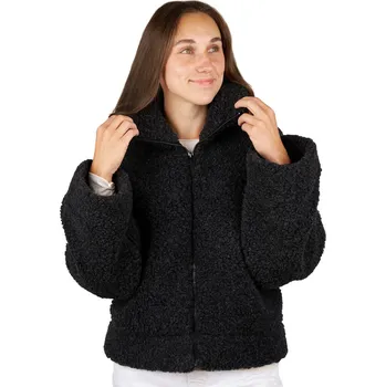 Dámská mikina Vlnka Dámská vlněná bunda Alpini černá velikost oblečení M/L