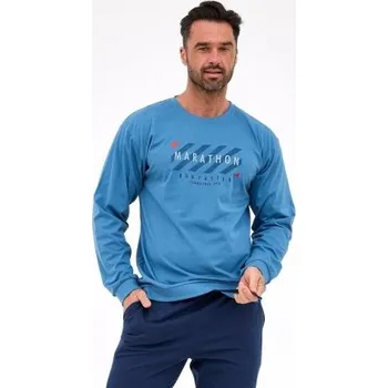 Pánské pyžamo Pánské pyžamo Cornette Marathon - bavlna Světle modrá 2XL