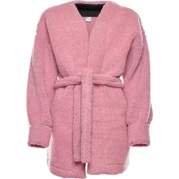 Dámská mikina Vlnka Dámský zavinovací vlněný kardigan růžová velikost oblečení L/XL
