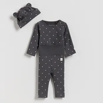 Dívčí tričko Reserved - Vzorovaný komplet - tmavě šedá - 866GK-90X - 866GK-90X-62