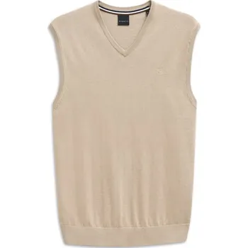 Pánská vesta Bugatti pánská vesta s kašmírem 7800 85520D 030 Béžová L