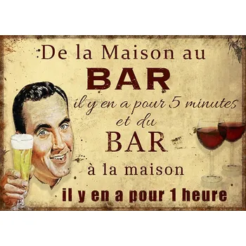 Plechová cedule Antic Line Plechová cedule Bar