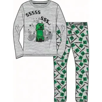 Chlapecké oblečení Fashion UK Chlapecké pyžamo MINECRAFT dlouhé Šedá 116