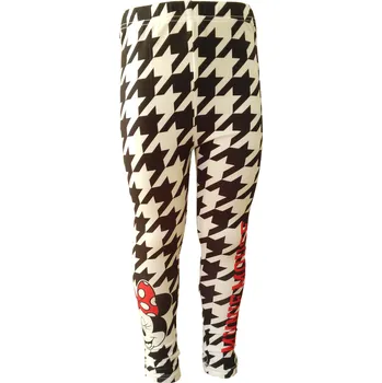 Eplusm Dívčí legíny MINNIE černobílé vzorované Barva: Černobílé, Velikost: 116