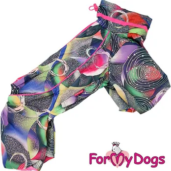 Obleček pro psa FOR MY DOGS pláštěnka MULTICOLOUR, multicolor Velikost: 18/XL