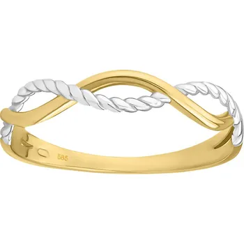 Prsten Zlatý prsten Vivendi ze žlutého a bílého zlata velikost obvod 51 mm FNNNX29RGYW-51 mm