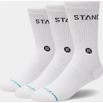 Pánské ponožky Stance Origin 3 Pack Crew (white) L, bílá