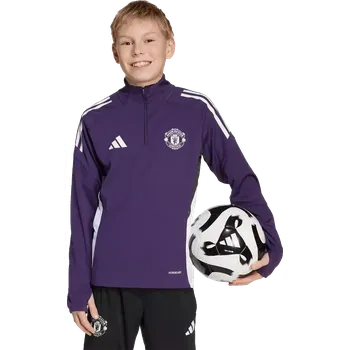 Chlapecká mikina Dětský tréninkový top Adidas Manchester United 25/26 fialový