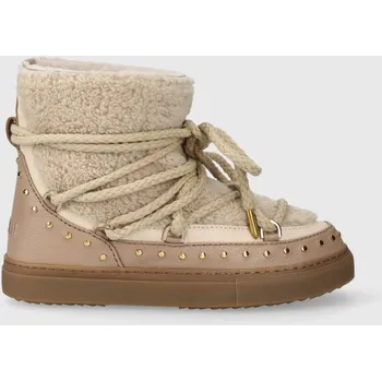 Dámská zimní obuv Kožené sněhule Inuikii Curly Rock béžová barva, 1001.003.0071.250 75102.076.Beige 80X, EUR 40