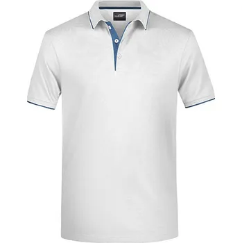 Pánské tričko James&Nicholson Pánská polokošile JN728 White-Navy S