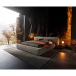 DELIFE Čalouněná postel Coperti 180x200 cm mikrovlákno šedá