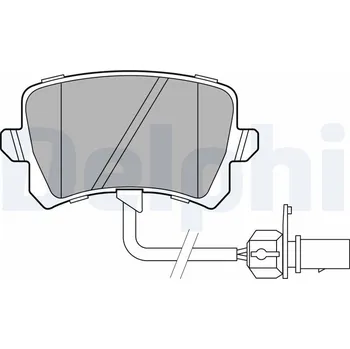 Brzdová destička Sada brzdových destiček, kotoučová brzda DELPHI LP3141