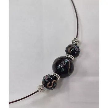 Náhrdelník Náhrdelník na lanku s vinutkami - černá (do vyprodání zásob)