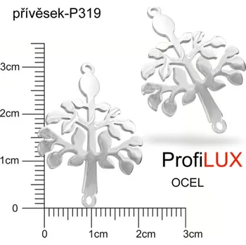 Přívěsek Přívěsek Chirurgická Ocel ozn-P319 přívěsek strom ŽIVOTA. velikost 30x21,5mm tl.1.2mm. Řada přívěsků ProfiLUX.