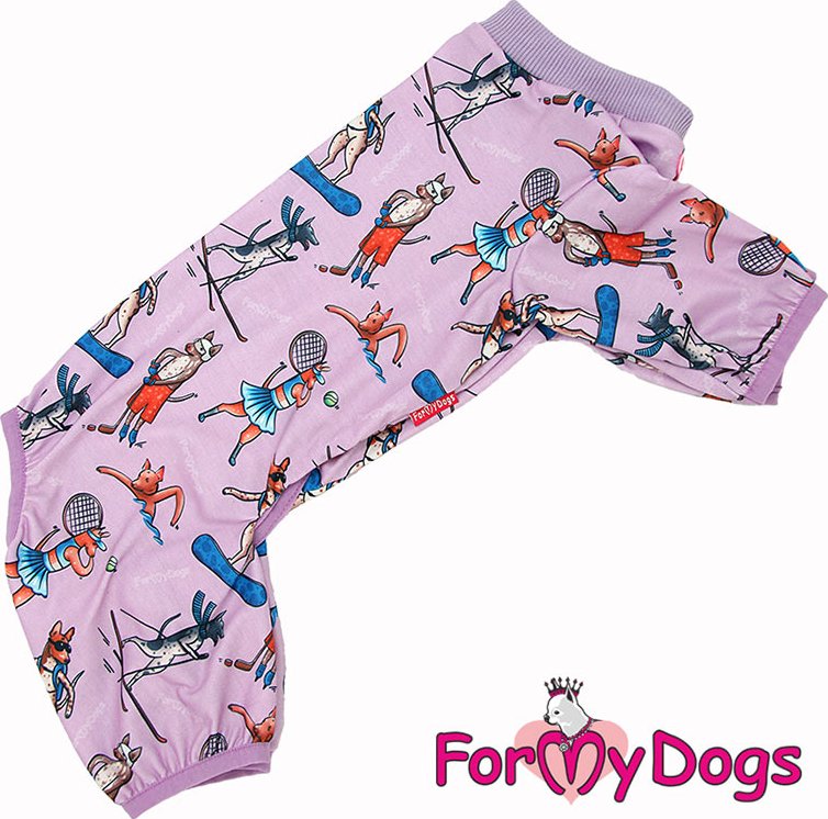 FOR MY DOGS Pyžamo pro psy HAIRLESS LILLAC, sv. fialové Velikost: 20/XXL