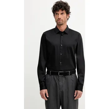 Pánská košile Košile Joop! pánská, černá barva, slim, s klasickým límcem, 30044608 99X, vel. 41