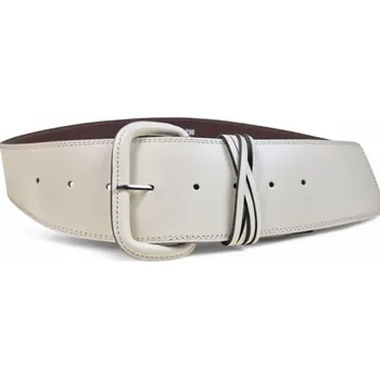 Opasek Béžový dámský pásek z přírodní kůže - Terra