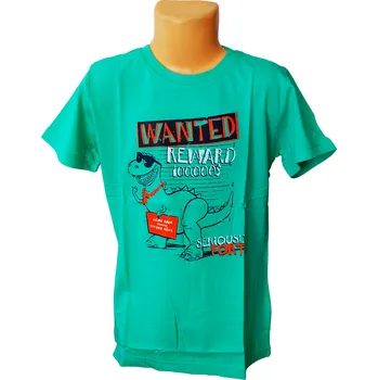 Fortoo Chlapecké tričko JURSKÝ SVĚT - DINOSAURUS krátký rukáv zelené Barva: Zelená, Velikost: 128/134