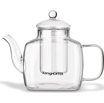 Konvice na čaj Skleněná konvice se skleněným filtrem Konighoffer Medea 1,2 l