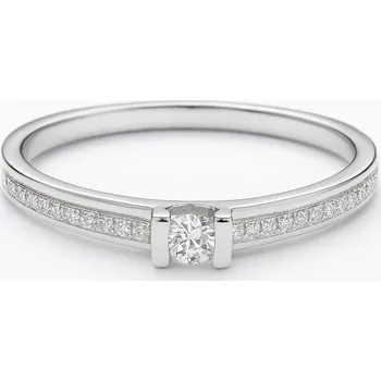 Prsten Zlatý 585/1000 prsten z bílého zlata s brilianty 386.0830 0,13ct