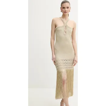 Dámské šaty Šaty Simona Corsellini P25CPABO04 zlatá 10Y, vel. 34