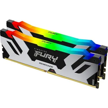 Operační paměť Kingston FURY Renegade Black RGB DDR5 96GB 6000MT/s CL32 DIMM (2x48GB) XMP (KF560C32RSAK2-96) Černá/stříbrná